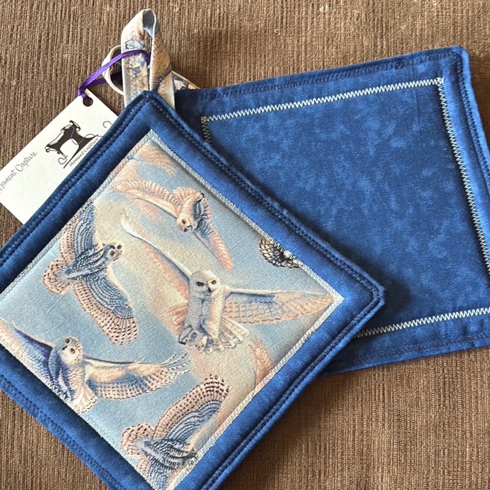 Blue Owl Pot Holder Sets